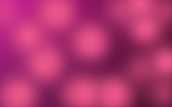 Soft pink bokeh lights on dark purple background with grainy texture for romantic and festive holiday atmosphere design