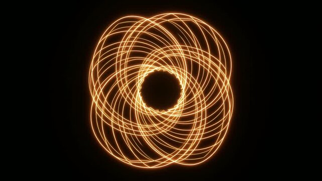 精緻な幾何学模様を描く発光ライン