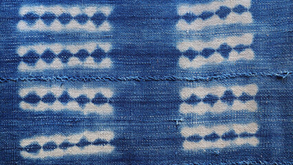 indigo African mud cloth (bogolan) from Mali  -closeup   © Richard Marx