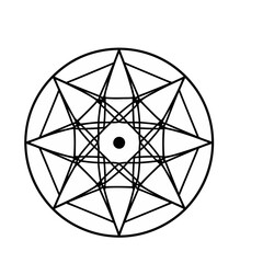 Obraz premium Geometric Star Mandala Design