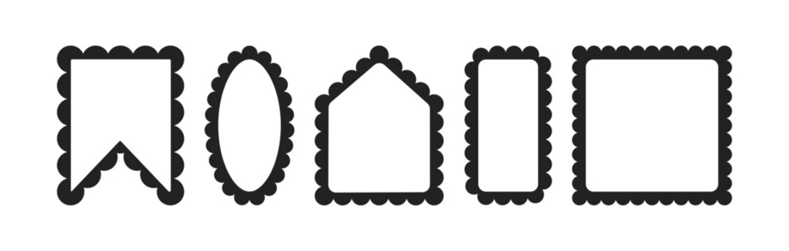 A detailed examination of geometric shapes and their variations in black and white line art