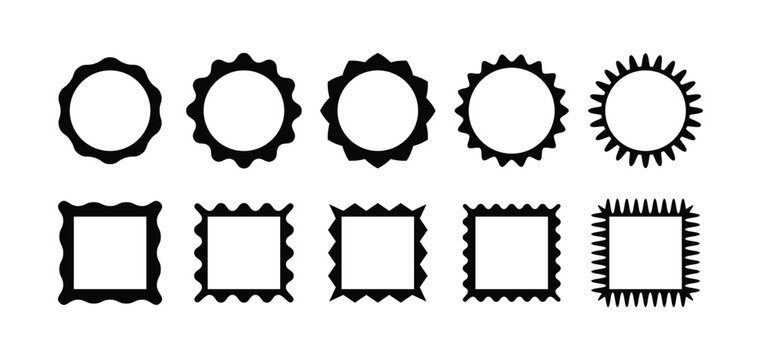 A collection of decorative frames and borders vintage style oval square and rough edged designs