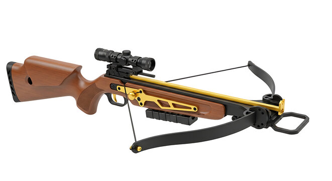 Orange and black camouflage rifle scope on rifle