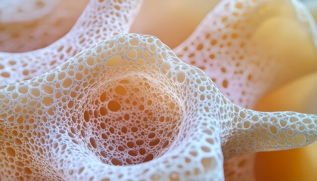 Close-up of soapy bubbles on a textured surface with warm lighting