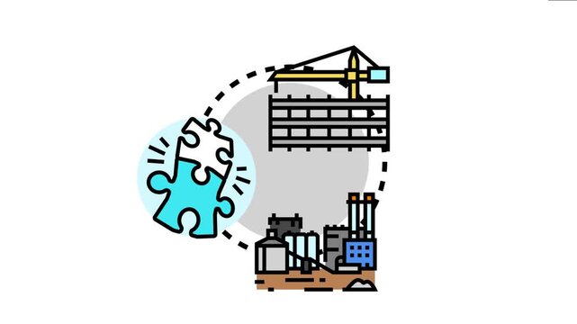 Icon the essential process of establishing a strong foundation and a successful development plan for construction, innovation, business, and strategy projects