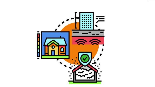 Building assessment visualizing property evaluation, including structural analysis, architectural design inspection, and energy efficiency audit for residential and commercial structures