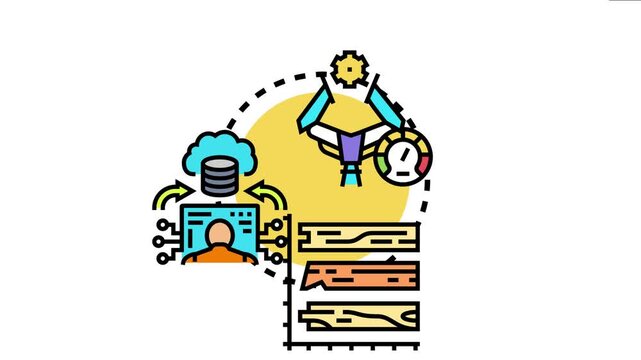Digital technology icon the process of creating modern software, developing new products, and implementing advanced solutions for business and industry