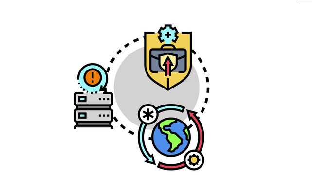 Business implementing robust digital resilience strategies, protecting data and ensuring system continuity against cyber threats and disruptions, for global operational stability