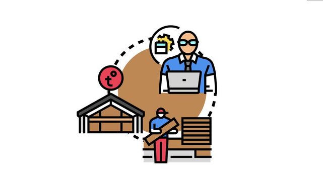 Professional contractor managing construction project, planning house improvement, selecting materials, and providing property upkeep services, ensuring quality renovation solutions
