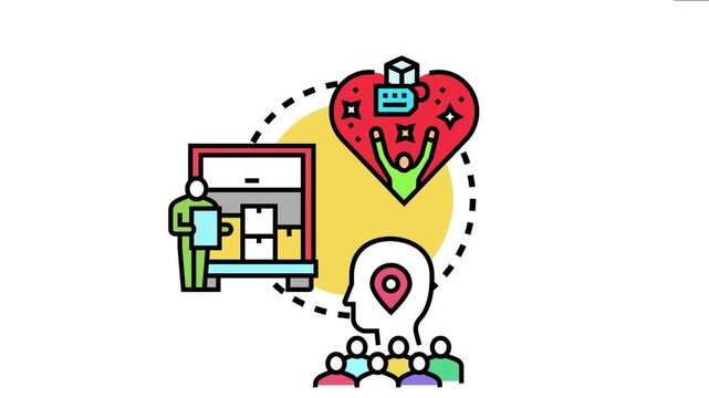 Business concept showing a worker delivering goods to customers, fostering a strong relationship and building trust in offered services to ensure client satisfaction and loyalty