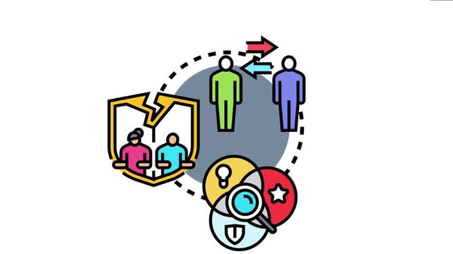 People interacting with each other, focusing on the concepts of establishing reliable connections, overcoming fractured relationships, and creating value through shared understanding and security
