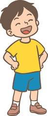 Fototapeta premium laughing boy standing