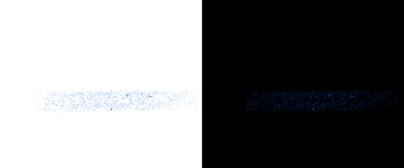 Blue glitter dust splash on white and black background, sparkling magic powder effect, shimmering cosmetic texture for design © MuftiMoklesur