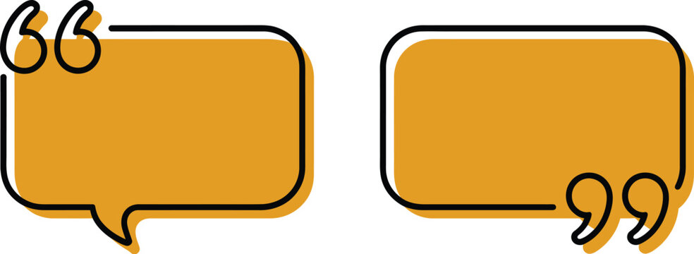 Quote box icon featuring three empty colorful chat bubbles for testimonials, communication, suggestions, banners, and editable vector design.