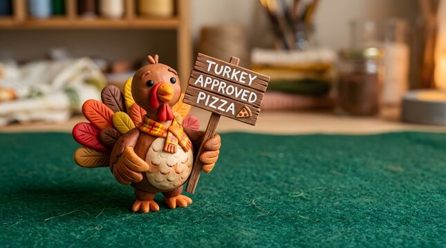 A charming handcrafted thanksgiving turkey figurine radiates warmth and gratitude embodying the spirit of the holiday season and the joy of family gatherings