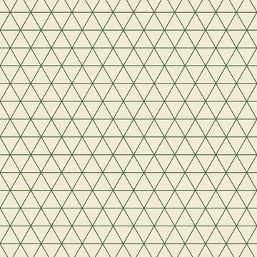 Seamless Japanese asanoha hemp leaf pattern in green and cream, traditional wagara background
