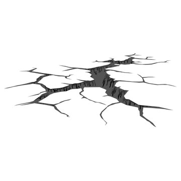 Cracked dry ground with deep fissures