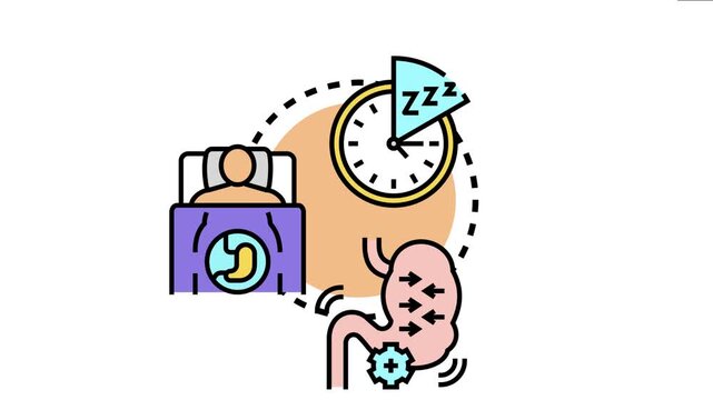 Carb restriction withdrawal symptoms showing a person experiencing sleep difficulties and digestive problems with stomach upset, indicating dietary changes affecting overall well being