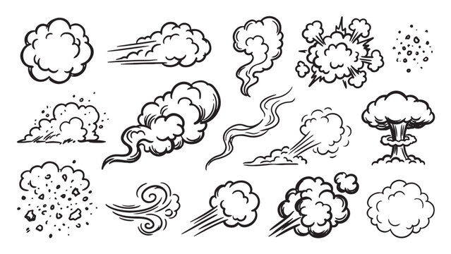 Sketchy Wind and Smoke Effects for Manga Scene
