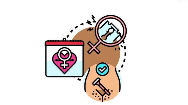 Illustration depicting the critical aspects of care and protection for survivors of female genital mutilation, highlighting awareness, health, and advocacy efforts
