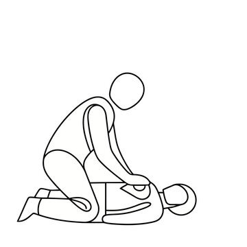 Person performing CPR on another person