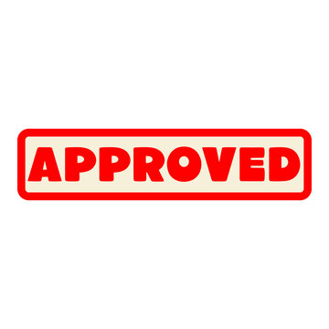 Red approved stamp isolated transparent  background