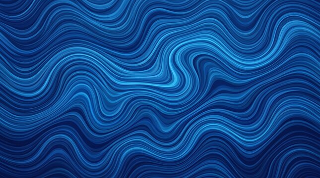 Blue wave pattern with flowing lines creates a dynamic background