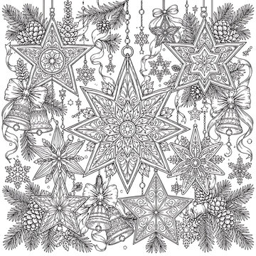 ornate christmas star ornament collage, christmas star ornament, ornate star, festive collage, holiday decoration, decorative star, christmas ornament, intricate patterns, elegant ornament, star colle