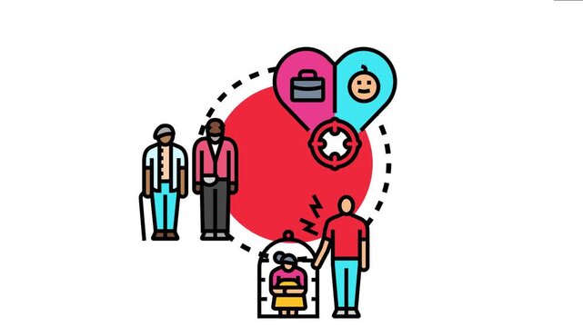 Diverse generations collaborating for shared commitment. Combining career and family support with mutual understanding and care