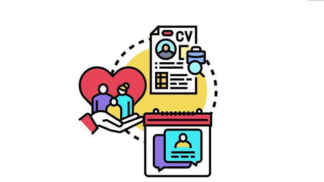 Adoption case concept the full journey from initial application and careful review to successful placement, symbolizing a new family forming and receiving care