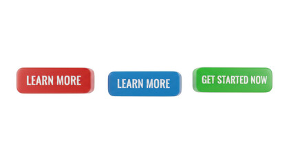 Obraz premium Set of Colorful 3d Web Call to Action Buttons