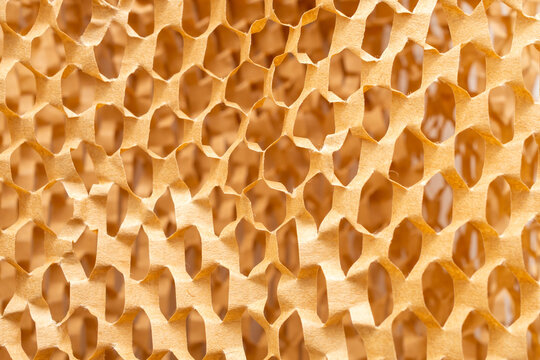 Brown Honeycomb Paper Packaging Texture Background