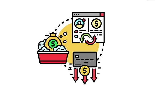 Cash received income payment transaction process involves online financial management, withdrawal from electronic accounts, and converting funds, symbolizing finance and wealth operations