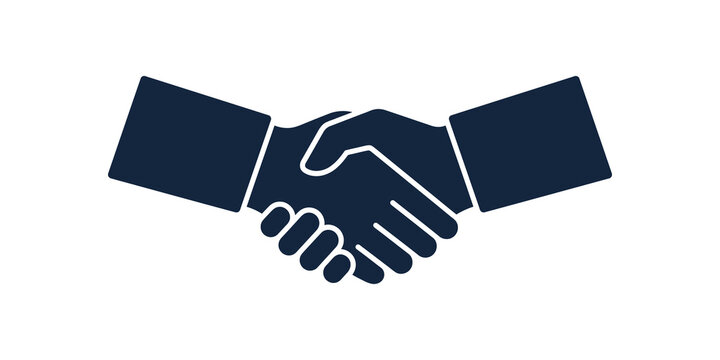 Professional business handshake silhouette for partnership agreements.