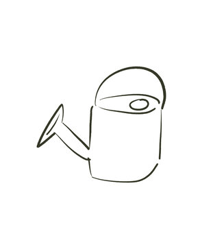 vector illustration of watering can
