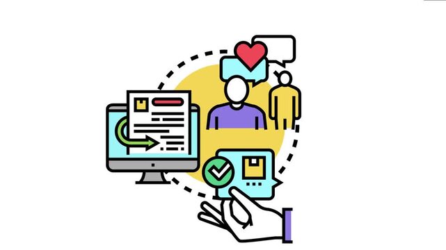 Concepts showing casual acknowledgment of digital messages, online interactions, and feedback processes with communication, technology, and social media icons in a modern
