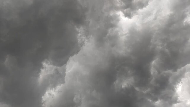 Dramatic dark storm clouds filling the sky before a heavy rainfall and thunderstorm weather event