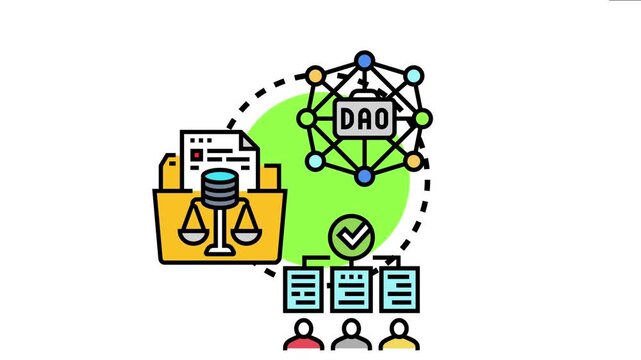 Decentralized autonomous organization providing governance for catalog variations, balancing decisions, managing data files, and involving a team of people