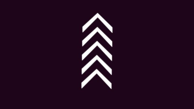 Abstract arrow icon swipe up animation .magenta background motion graphics .Going Direction colorful arrow   Up arrow isolated. 4k video,,