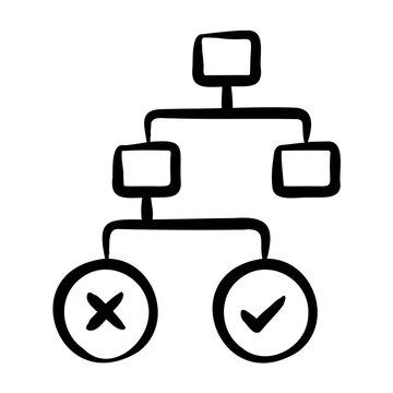Decision Tree Icon - Handdrawn