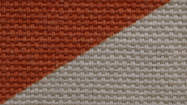 fabric texture background orange and white