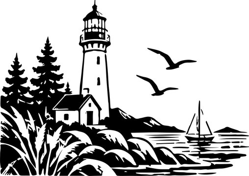 lighthouse on the island