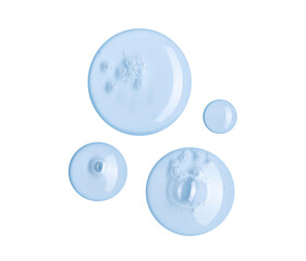 round drops gel serum on a transparent background