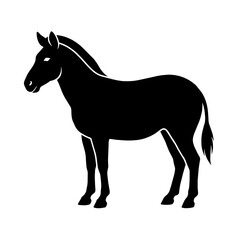 Fototapeta premium Black Horse Silhouette Vector Illustration