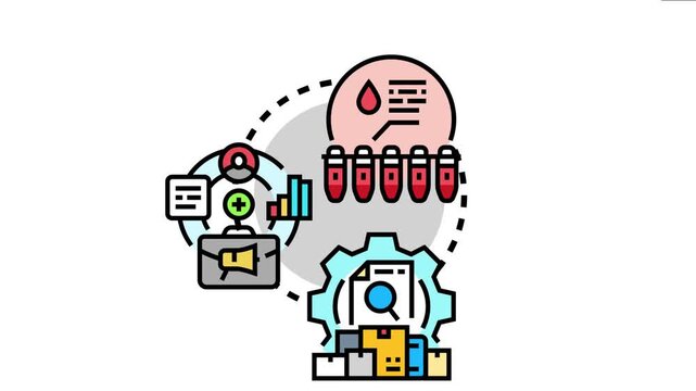 Cems is a concept depicting environmental monitoring, medical diagnostics, laboratory analysis, and data management procedures with graphs and test samples
