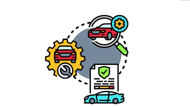 Certified used vehicle coverage program ensuring quality and reliability for purchasers buying an automobile, featuring inspection, service, and warranty elements on a transparent background