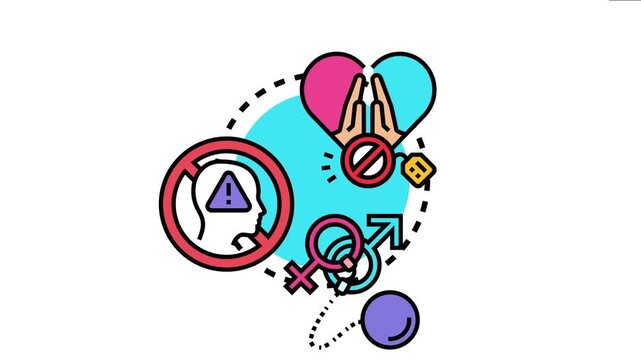 Conceptual drawing visualizing the evolution of societal expectations, challenging outdated attitudes, and promoting understanding of gender roles and individual freedom within a diverse community