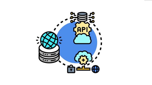 It system unification concept depicting global data integration, secure cloud computing, and api connections for seamless data exchange and centralized management