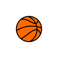 Fototapeta premium basketball ball isolated on white vector