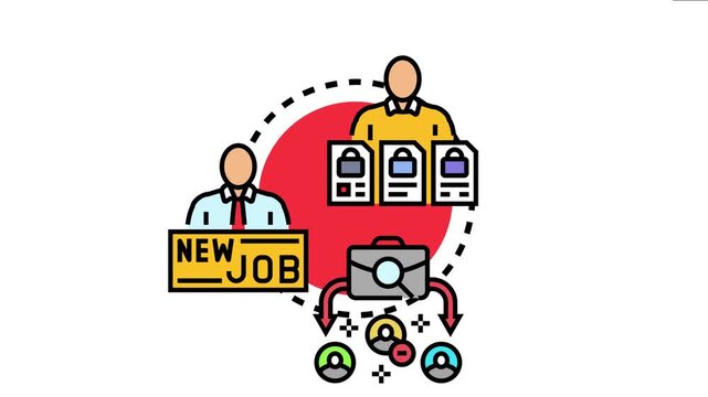 Person finding new job, employer recruiting and selecting candidates, individuals navigating employment market, job seekers evaluating career growth, business hiring process